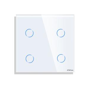 Panou Intrerupator Cvadruplu cu Touch Mini din Sticla LUXION