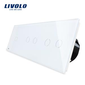 Intrerupator cu touch simplu+dublu+dublu LIVOLO din sticla Intrerupator cu touch simplu+dublu+dublu LIVOLO din sticla