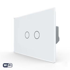 Intrerupator Dublu Wi-Fi cu Touch LIVOLO din Sticla – Standard Italian Intrerupator Dublu Wi-Fi cu Touch LIVOLO din Sticla – Standard Italian