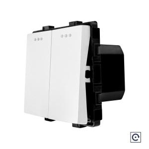 Modul Intrerupator Dublu Mecanic cu Reset / Revenire LUXION Modul Intrerupator Dublu Mecanic cu Reset / Revenire LUXION