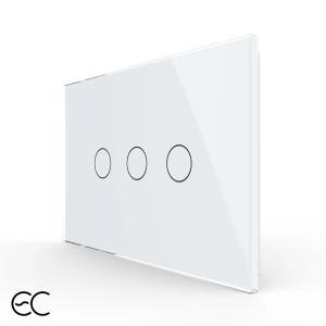 Intrerupator triplu cu touch Livolo din sticla, standard Italian, protocol ZigBee EC – Serie noua Intrerupator triplu cu touch Livolo din sticla, standard Italian, protocol ZigBee EC – Serie noua