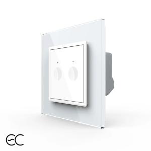 Intrerupatorul Dublu cu Touch LIVOLO cu Rama Din Sticla – Protocol Zigbee EC Intrerupatorul Dublu cu Touch LIVOLO cu Rama Din Sticla – Protocol Zigbee EC