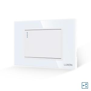Intrerupator Simplu Cap Scara Mecanic LUXION cu Rama din Sticla, Standard Italian, 3M Intrerupator Simplu Cap Scara Mecanic LUXION cu Rama din Sticla, Standard Italian, 3M