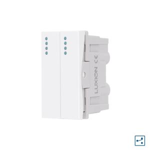 Modul Intrerupator Dublu Cap-Scara Mecanic 2M / 1M LUXION, Standard Italian Modul Intrerupator Dublu Cap-Scara Mecanic 2M / 1M LUXION, Standard Italian