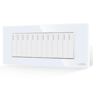 Intrerupator Mecanic 12 Posturi LUXION cu Rama din Sticla, Standard Italian, 6M Intrerupator Mecanic 12 Posturi LUXION cu Rama din Sticla, Standard Italian, 6M